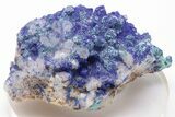 Vibrant Malachite and Azurite on Quartz Crystals - China #197112-1